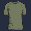 Couleur MMilitary green t-shirt Gildan 5000